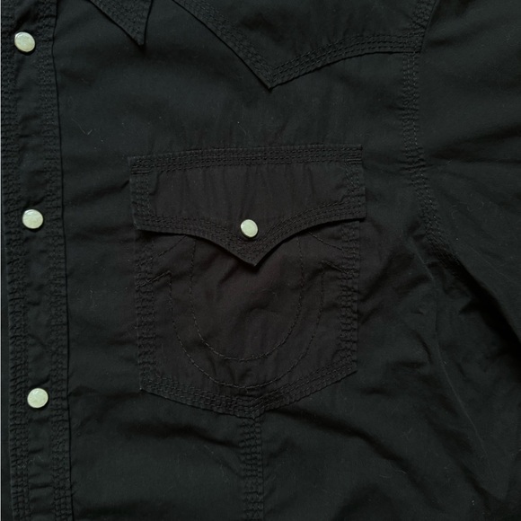 Vintage True Religion Back Big Print Western Shirt Longsleeve Pearl Snap XXL - Picture 7 of 9